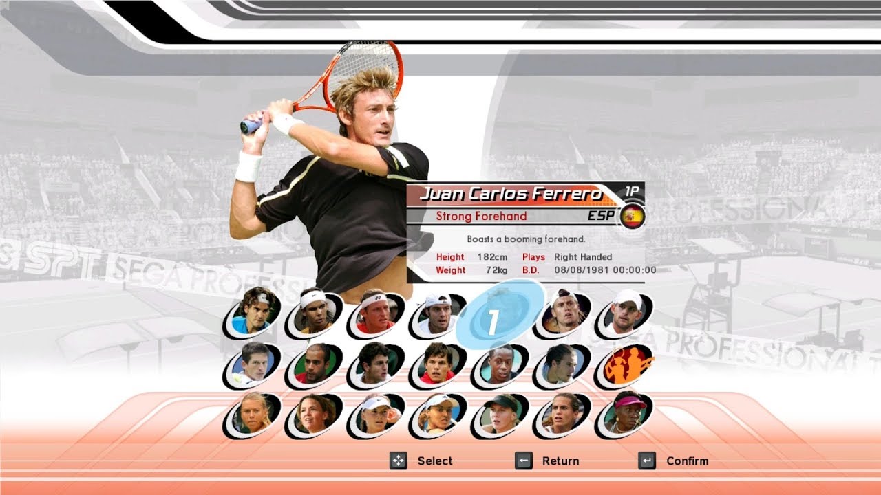 Virtua Tennis 3 - Juan Carlos Ferrero In A Tournament