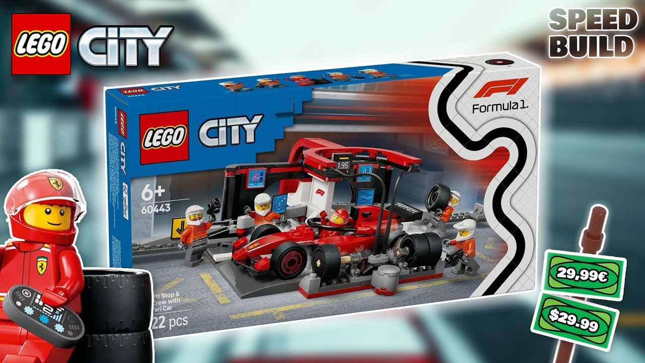 LEGO City - Pit Stop & Pit Crew with Ferrari Car - 60443 Speed Build
