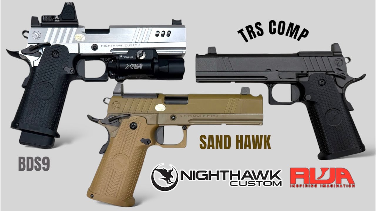 RWA NIGHTHAWK CUSTOM 3 รุ่น BDS9 ,SAND HAWK และ TRS COMP  น่าใช้ สวย สมจริง #boybbgun EP.249