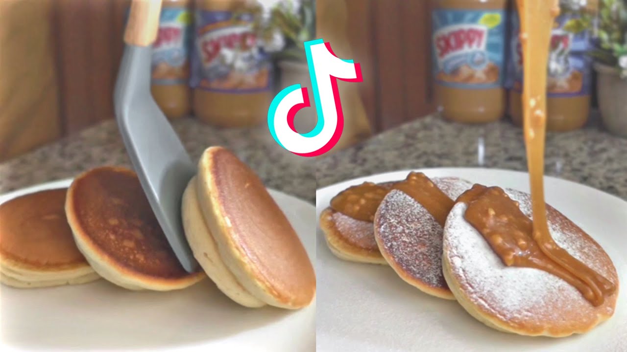 Peanut Butter Souffl&eacute; Pancakes 🥞🥜 | TikTok Recipe