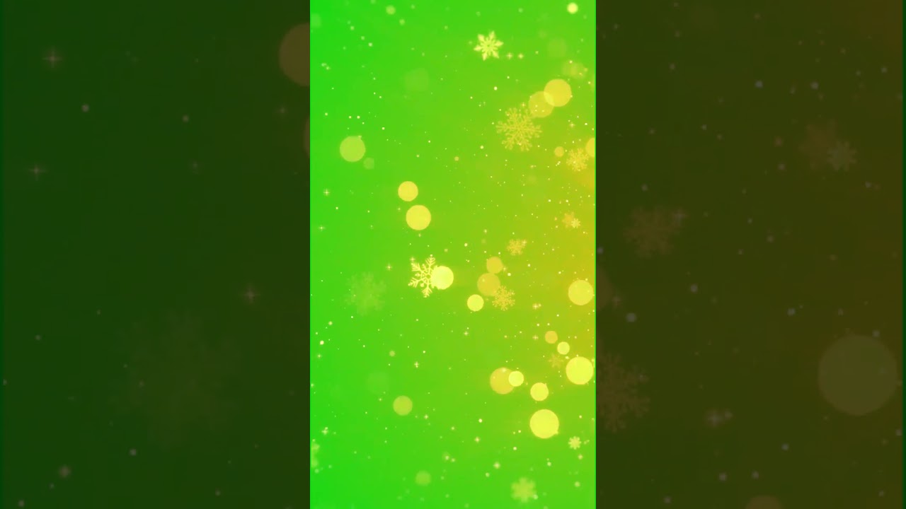 Golden Snowflake Animation | Christmas Green Screen Background ❄️🎄 