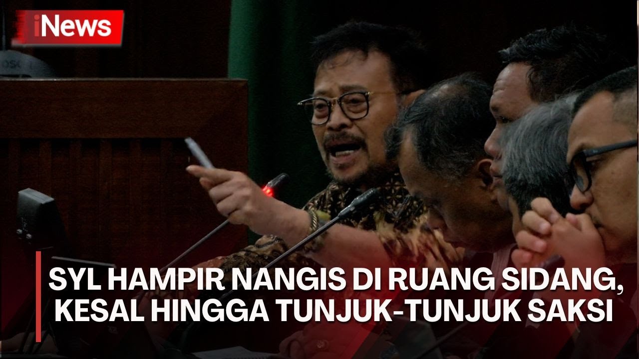 Detik-Detik Eks Mentan SYL Emosional di Ruang Sidang, Tunjuk-Tunjuk dan Minta Saksi Jawab Jujur