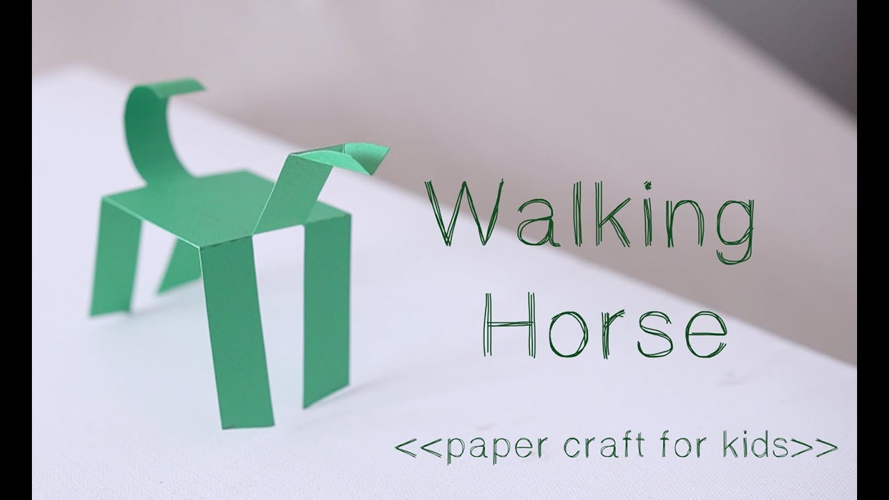 PAPER CRAFT -how to make WALKING HORSE