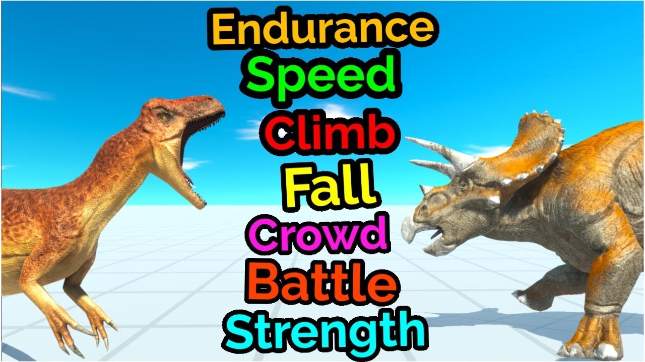 Battle ability Allosaurus vs triceratops animal revolt battle simulator
