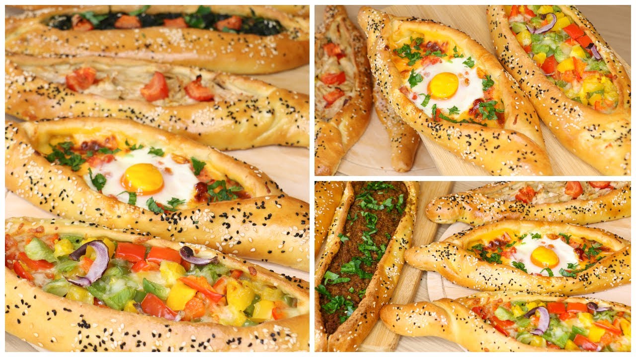 قوارب البيتزا التركية ب5 حشوات مختلفة وبعجين قطني يصلح لجميع المملحات من أروع ماتجربوا👌Pizza turque