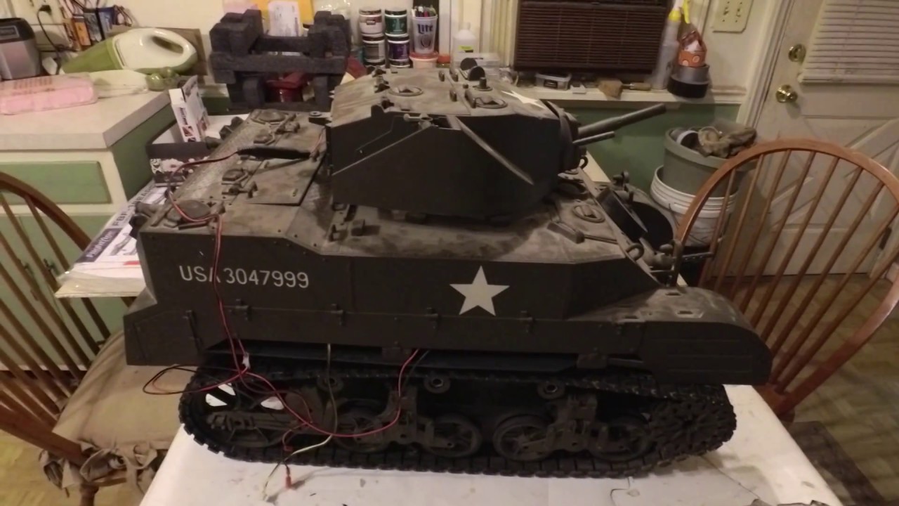 Century RC., Large Super Scale M-5 Stuart WWII Tank in for Diagnosis and Repair ?