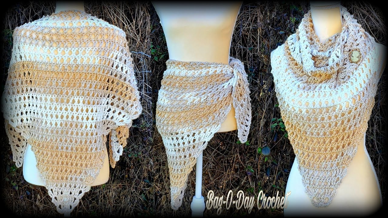 How To Crochet a Summer Shawl -  Cowl - Wrap | Bag-O-Day Crochet Tutorial 