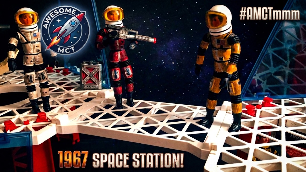 🌚🚀 Майор Мэтт Мейсон: Игровой набор «Космическая станция», 1967 год, Mattel Toys 🚀 Классические к...