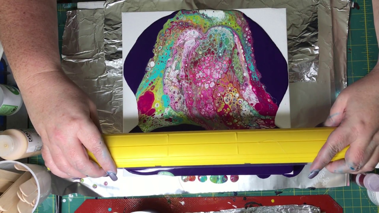 Acrylic Pouring Swipe Demonstration for Fluid Art