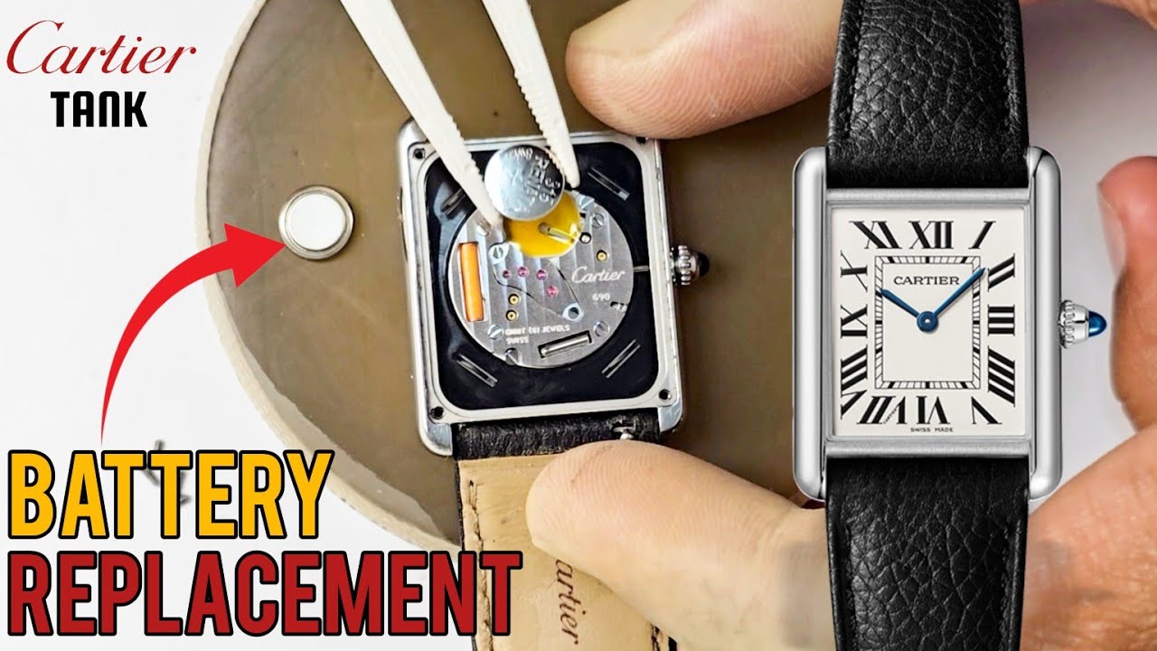 Cartier Tank watches battery replacement guide.