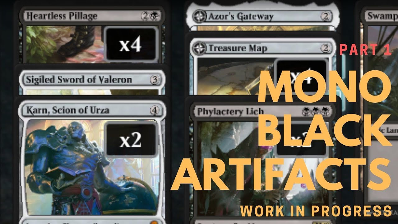Mono Black Artifacts in MTGA, a WIP, Games and Deck Tech, part 1