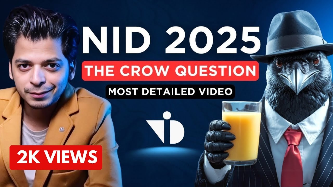 NID 2025 | Crow Question | NID Answer key 2025 | How to solve NID Question | NID ENTRANCE EXAM 2025