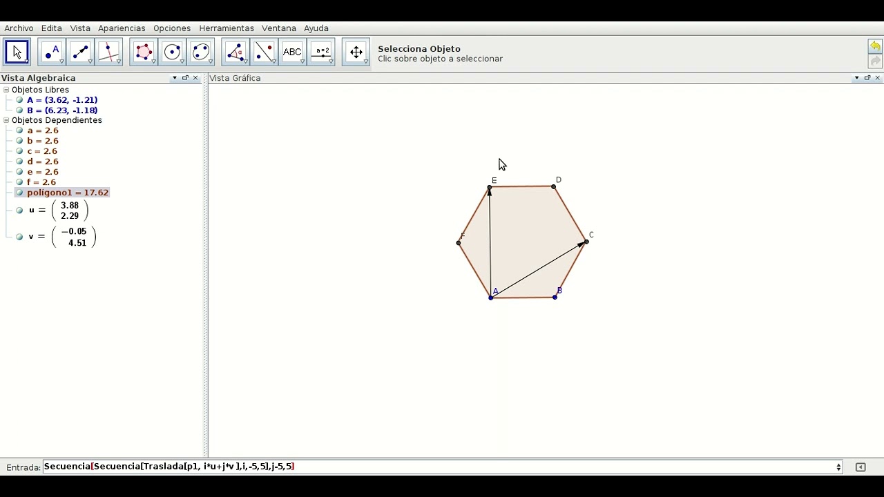 Teselaciones con polígonos regulares usando GeoGebra
