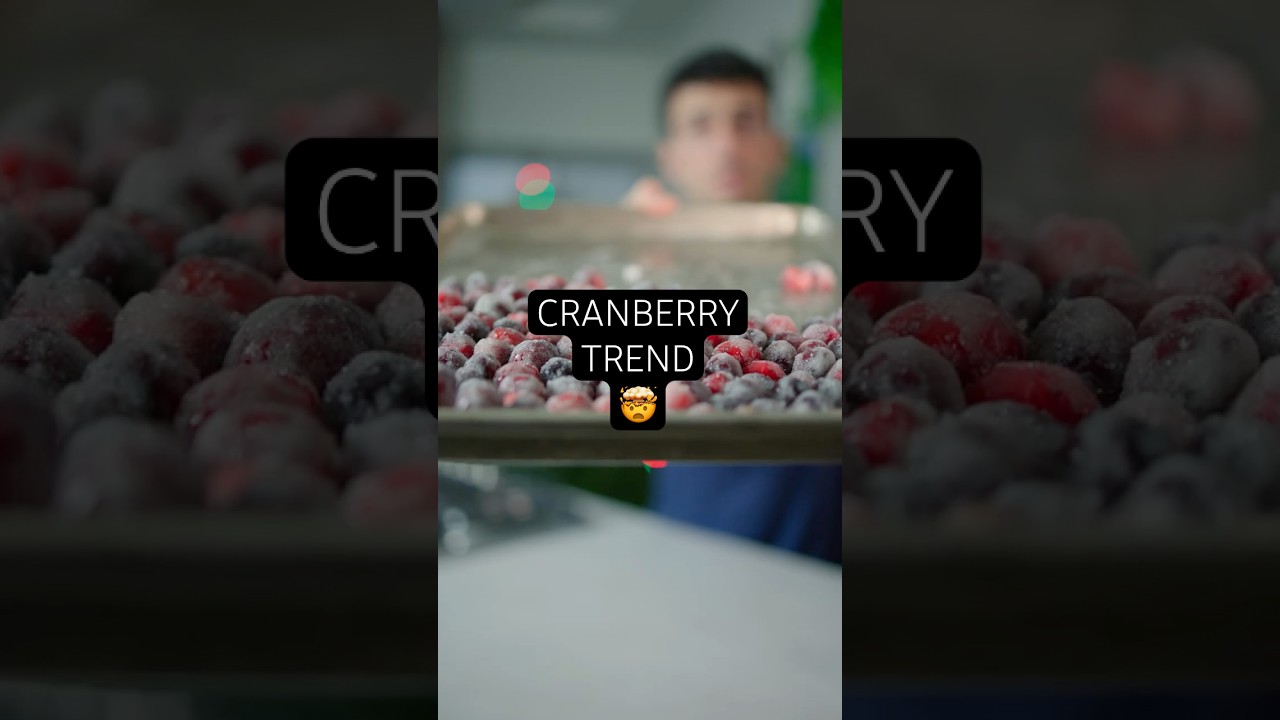 Food trend 🍒 Sugar Cranberries MUST TRY #veganrecipes #foodtrend #cranberries #vegan #candy #fruit