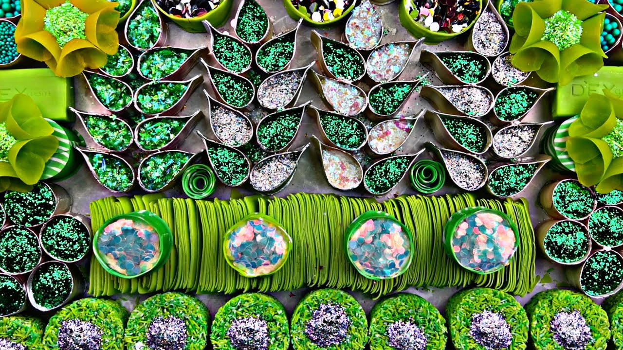 Crushing soap boxes with glitter and starch🎾soap plates 🎾