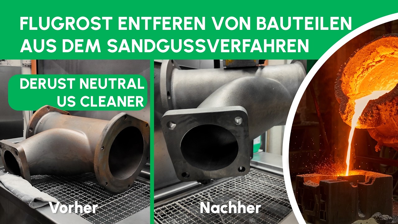 Flugrost entfernen | Abgaskrümmer reinigen aus dem Sandgussverfahren | Reinigen mit Ultraschall
