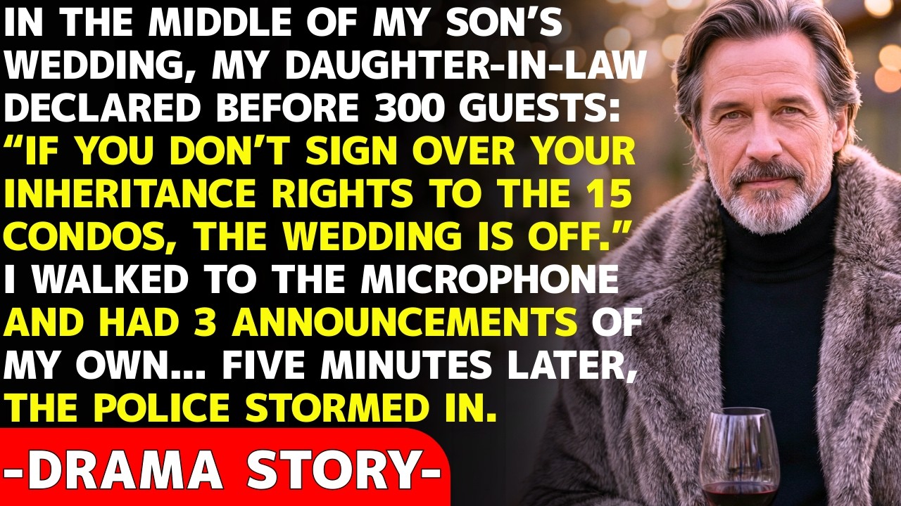 At My Son’s Wedding, His Wife Said “Sign Over 15 Condos Or The Wedding Is Off” I Stood Up And Said…