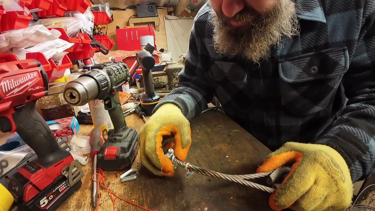 Repair to Tirfor winch/Steel cable using wire rope grips. Never saddle a dead horse.