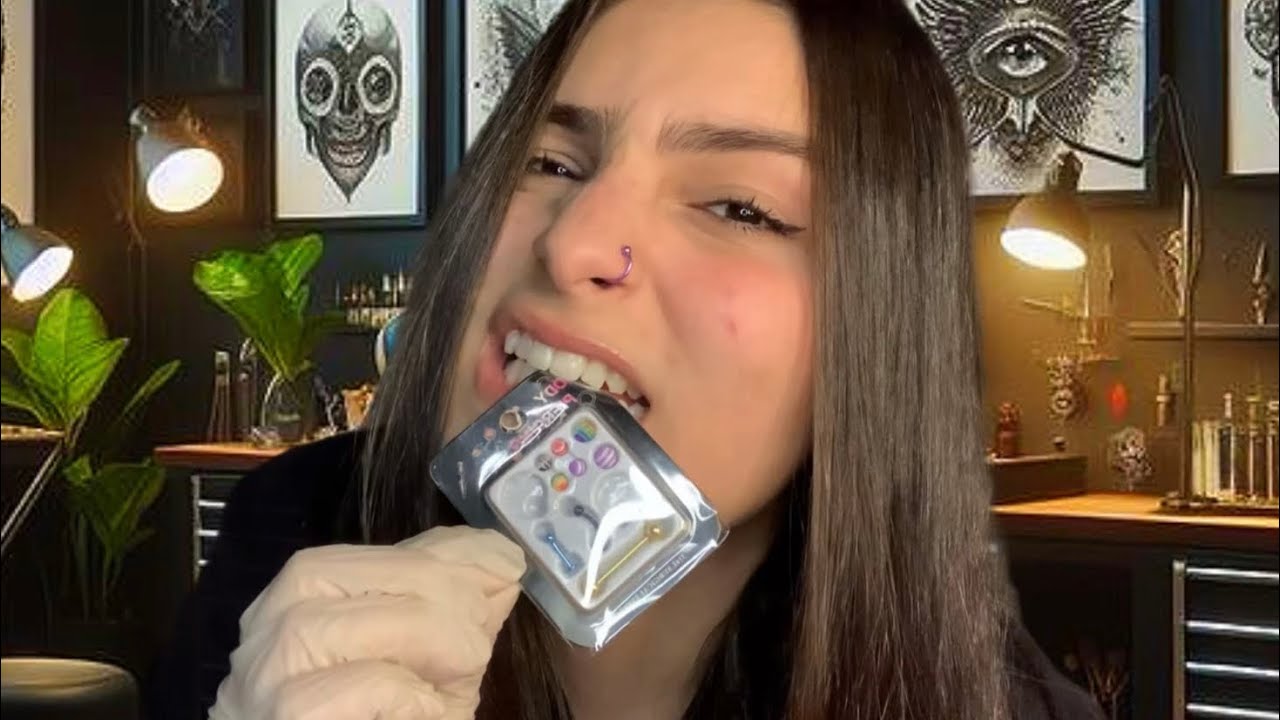 ASMR : COLOCANDO PIERCING EM VOC&Ecirc;  ! ✨