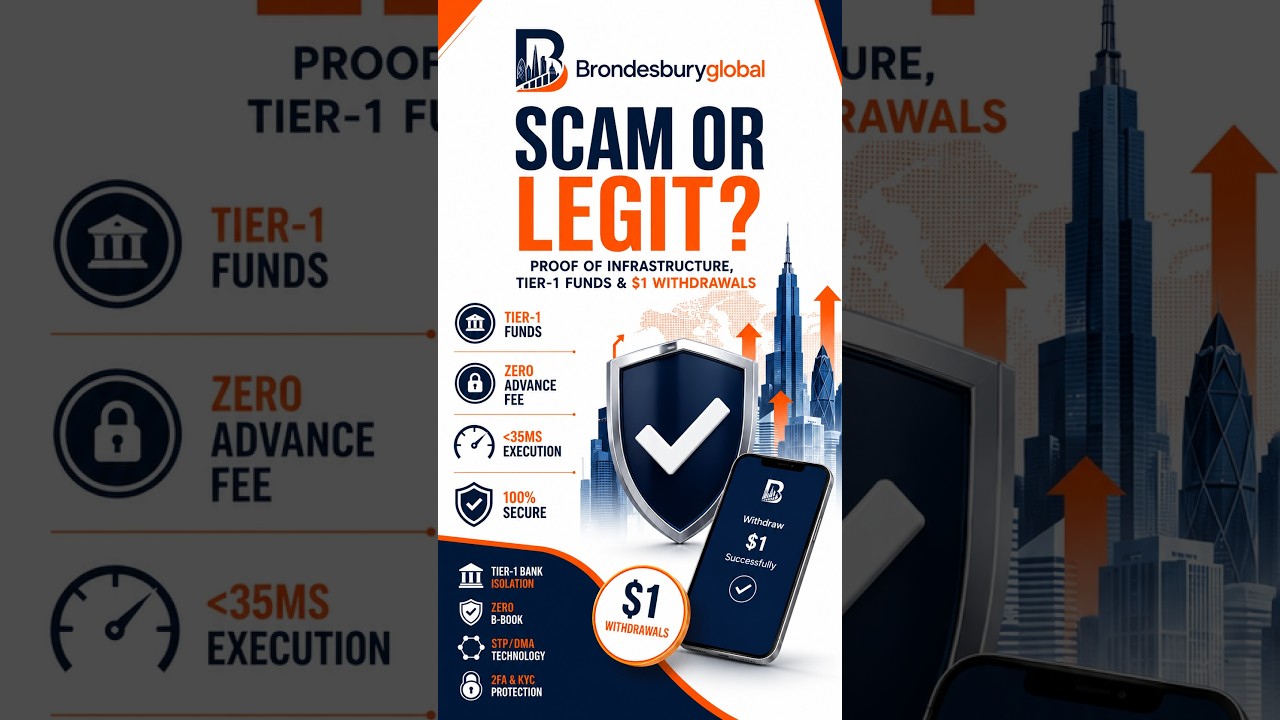 Brondesburyglobal Scam or Legit? Proof of Infrastructure, Tier-1 Funds & $1 Withdrawals