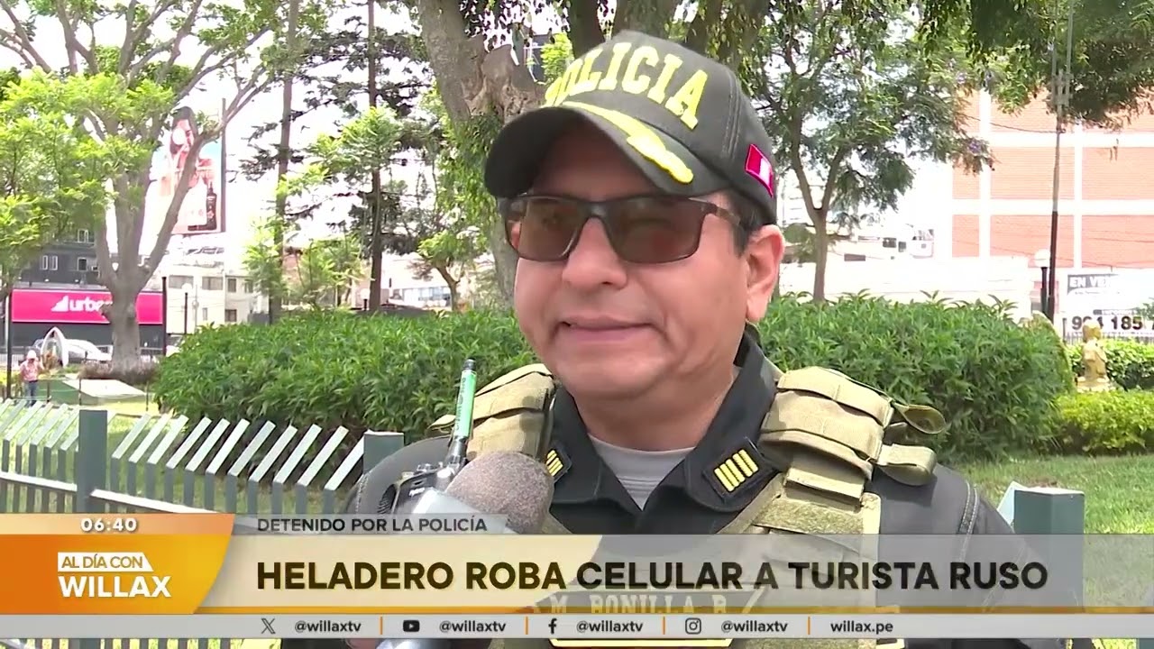 Al Día con Willax - FEB 10 - HELADERO ROBA CELULAR A TURISTA RUSO | Willax