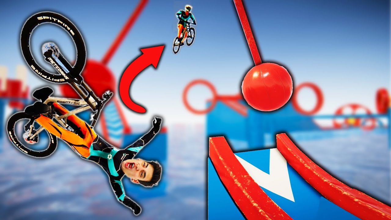I BEAT THE BIGGEST BIKE OBSTACLE COURSE! (Descenders)