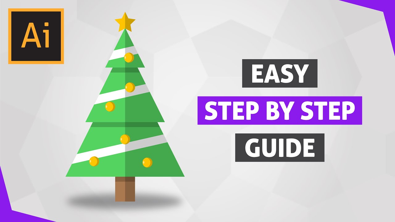 How to Draw A Flatdesign Christmas Tree In Adobe Illustrator