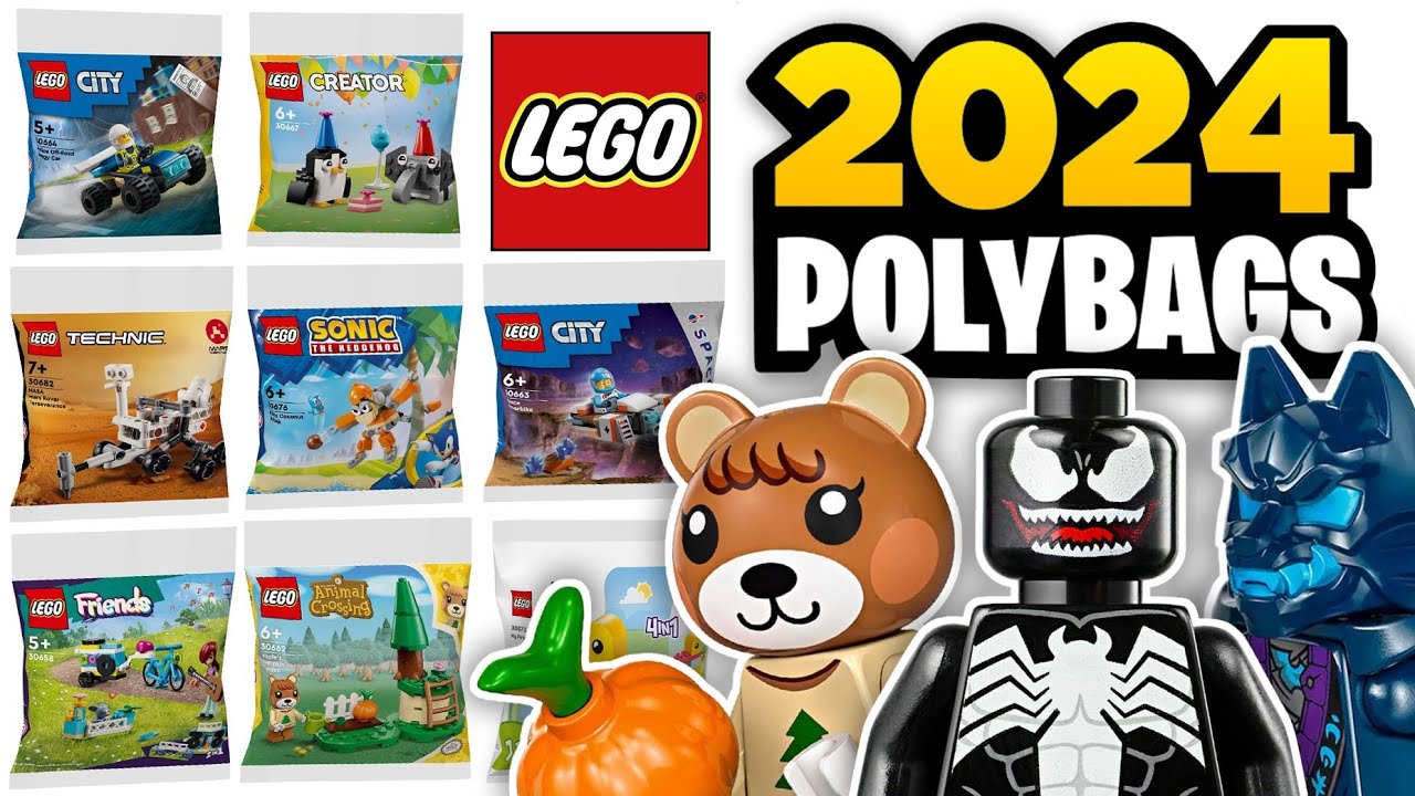 Официальные анонсы и утечки информации о наборах LEGO Polybags 2024 года.
