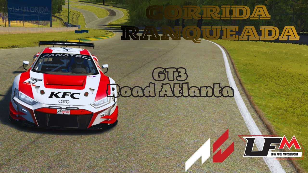 Audi R8 GT3 EVO II em Road Atlanta | Corrida ranqueada no Assetto Corsa (LFM)