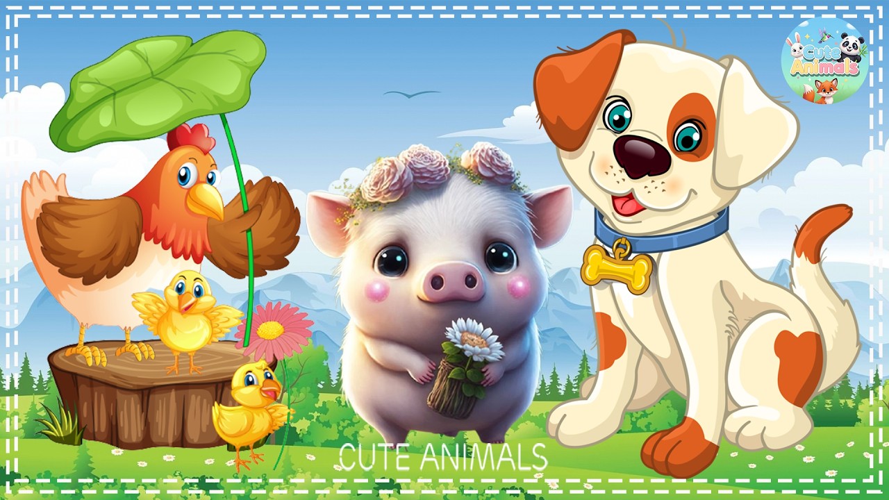 Animal Sounds Around Us: Chicken, Pig, Dog - Animal Sounds