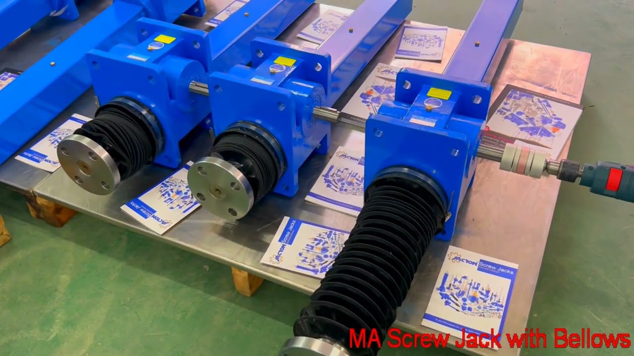 worm gear electric motorized screw jack - lift gearbox - screw jack bellows - vertical lift system
