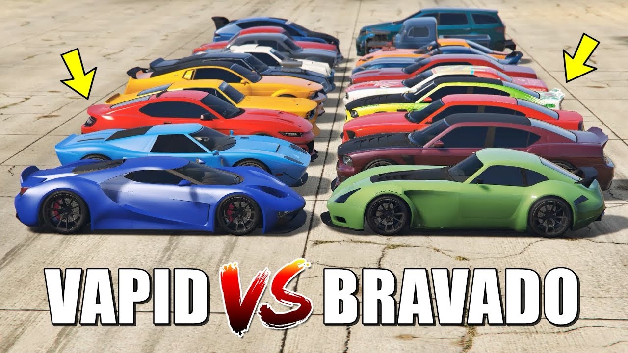 GTA 5 ONLINE - VAPID VS BRAVADO (WHICH IS FASTEST?)