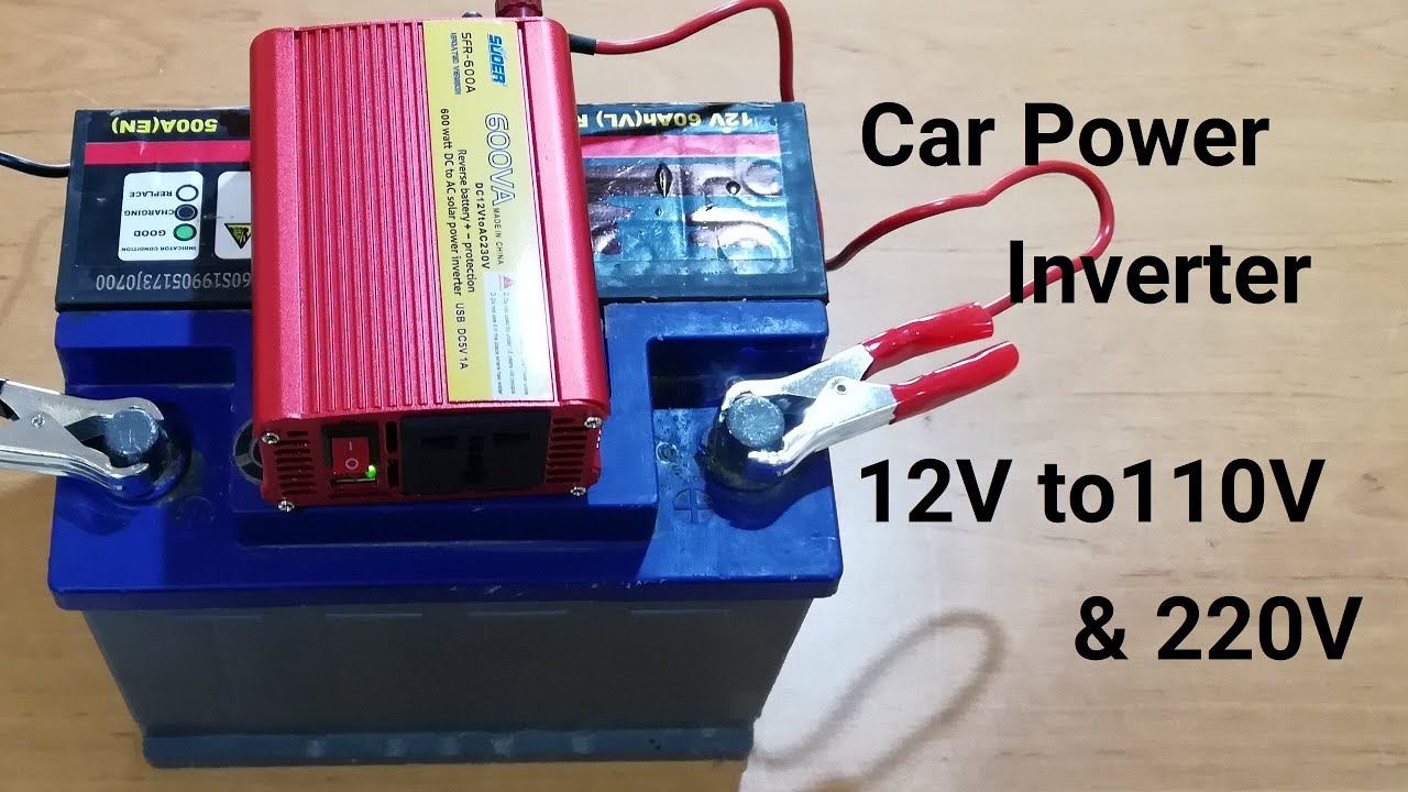 How to use Car Power Inverter Converter DC 12V to AC 110V or 220V?