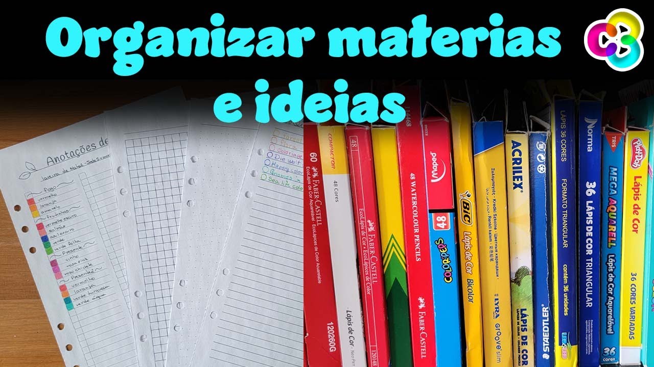 Organize seus l&aacute;pis, materiais e ideias