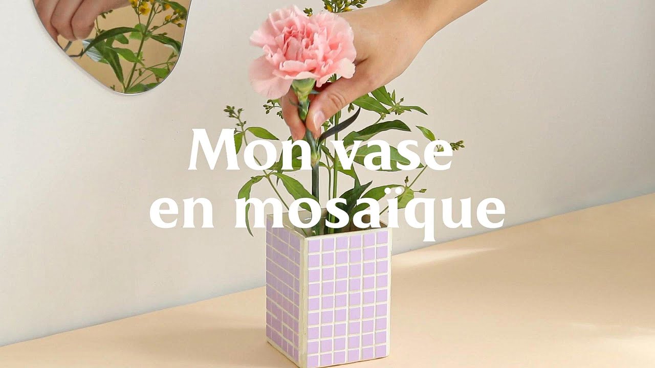 TUTO Vase mosaïque couleur Lila 💜
