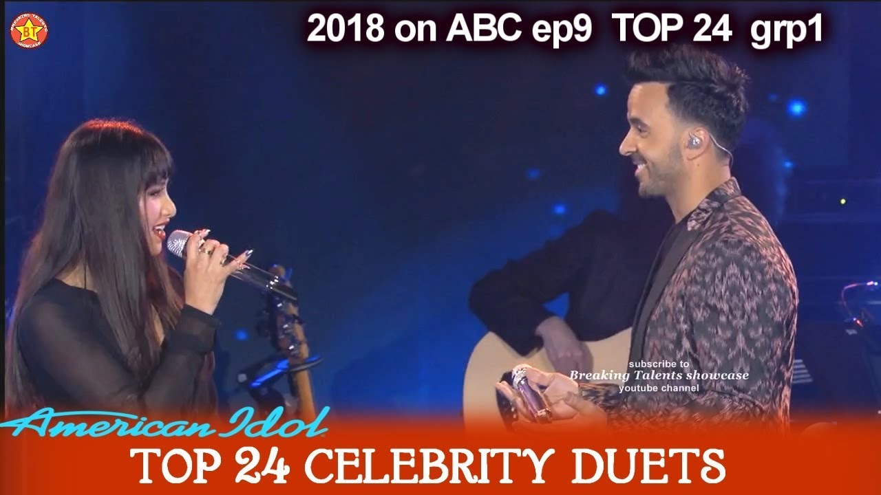 Michelle Sussett Luis Fonsi Duet I Can't  Make You Love Me Top 24 Celebrity Duets American Idol 2018