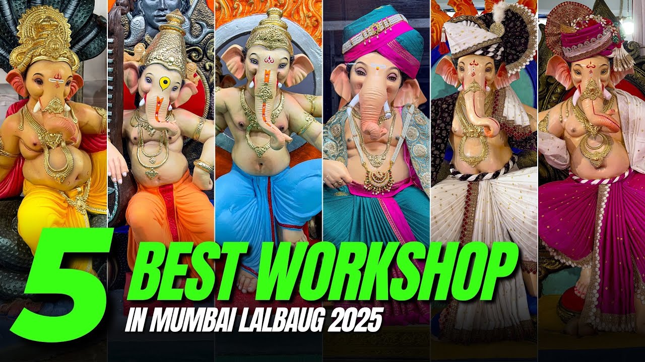 2025 Best Ganpati Workshop in Mumbai Lalbaug | 1000+ Murti Cover in One Video | Mumbai Cha Ganpati