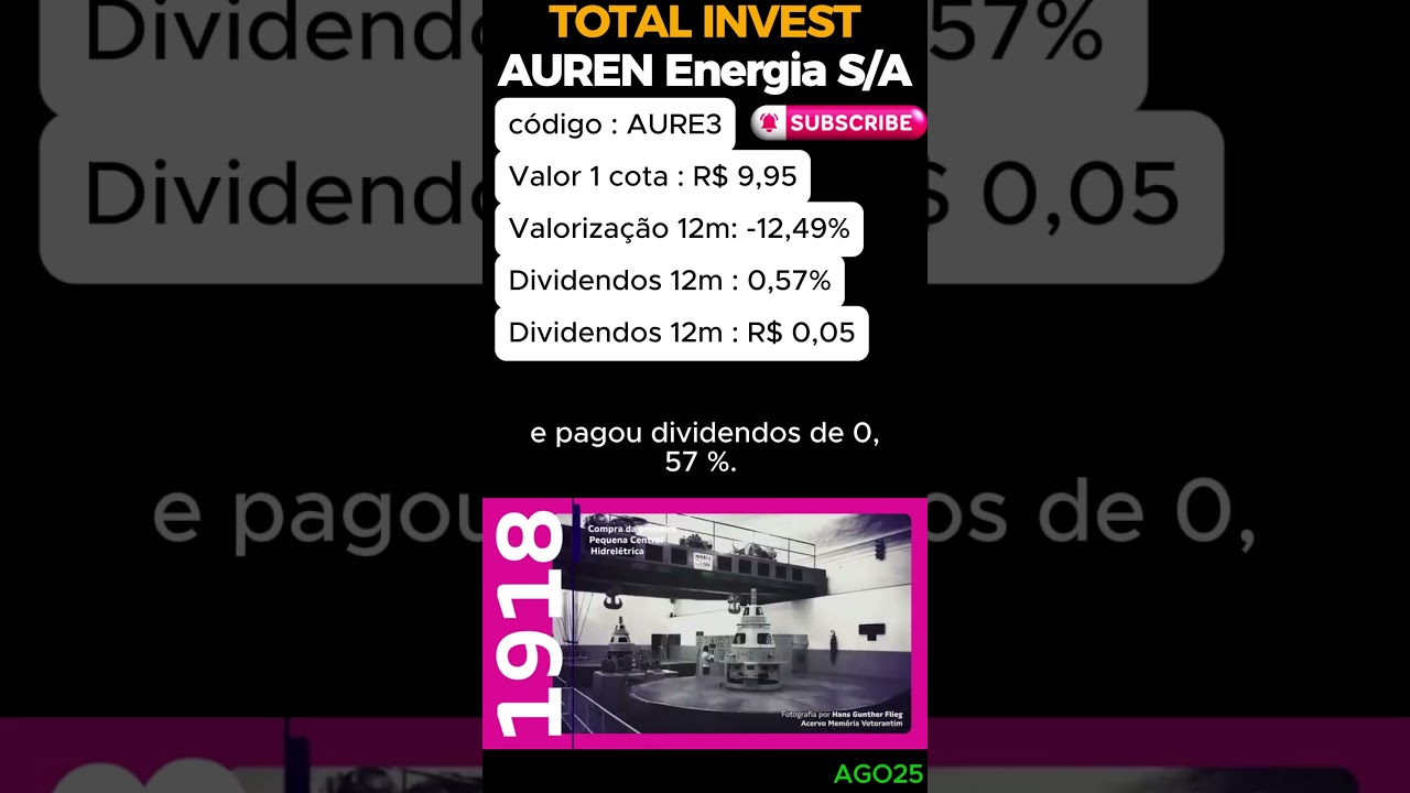 AUREN ENERGIA S/A : Vale a pena investir ??  #investimentos #dividendos #auren #aure3 #b3