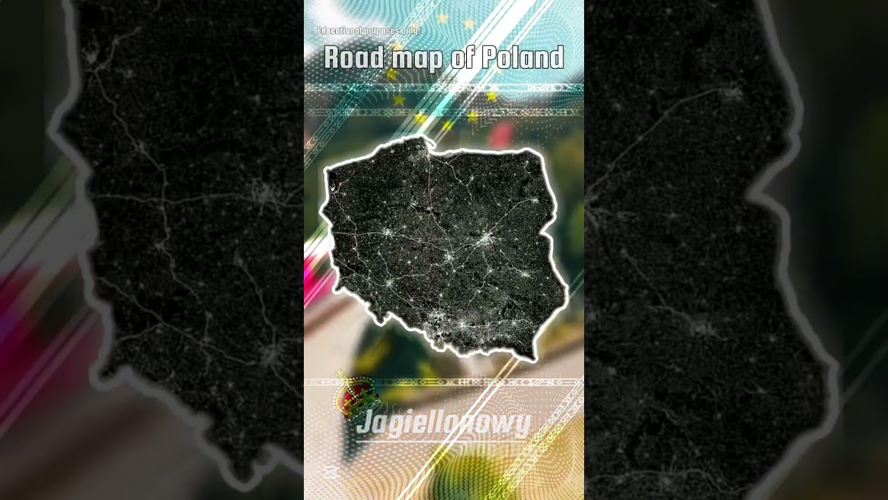 Road map of Poland 