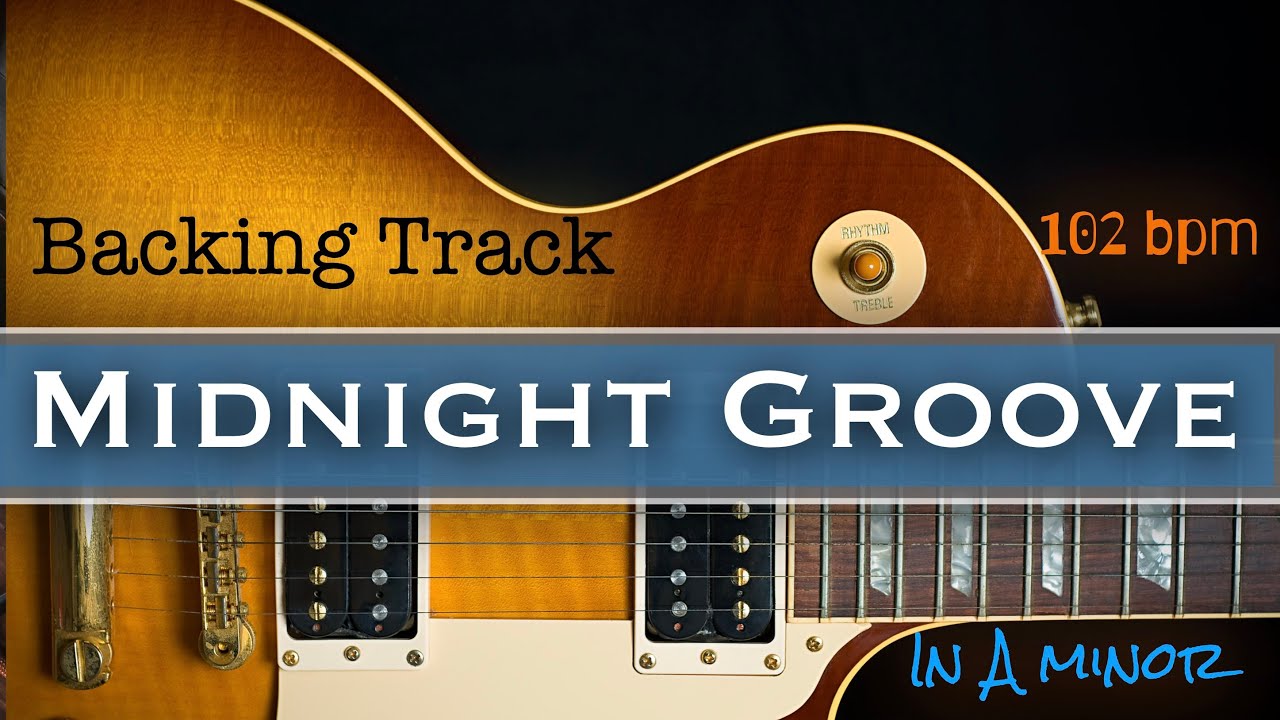 Midnight Groove Guitar Backing Track in A minor - 102bpm