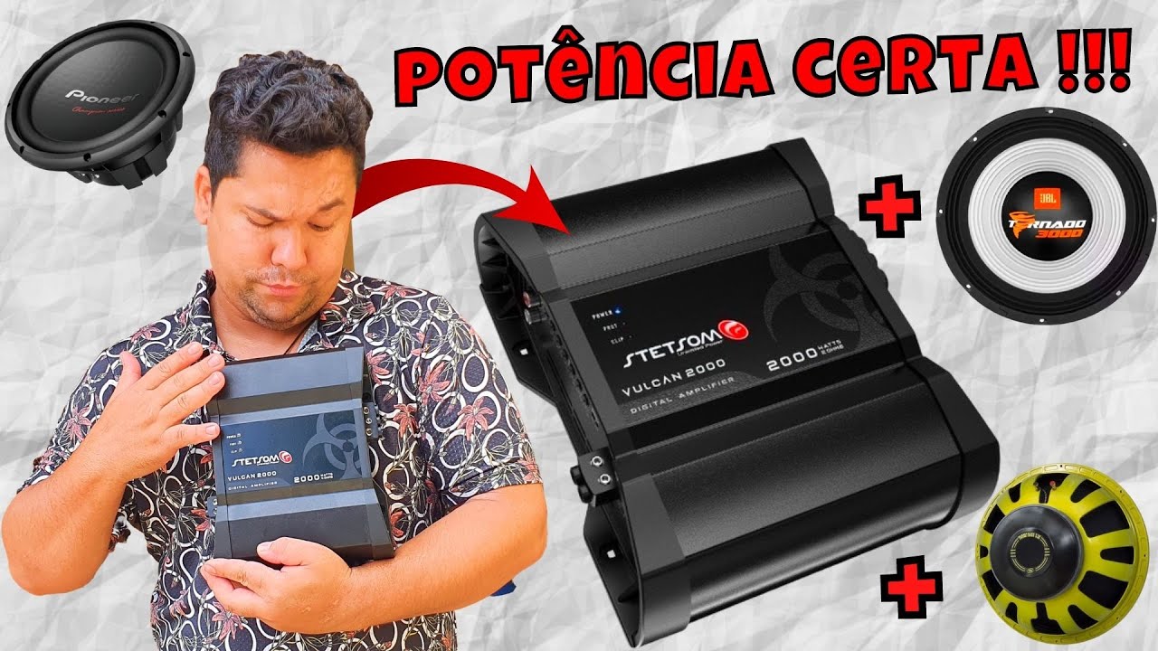 POTÊNCIA CERTA PARA UM GRAVE- STETSOM VULCAN 2000 rms Lançamento #somautomotivo #rayllansom