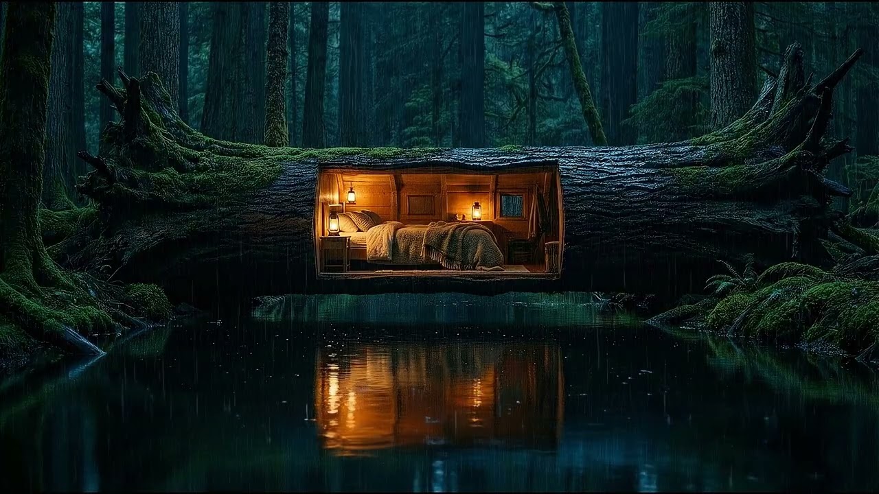 Soft Night Rain in a Quiet Forest 🌧️ Fall Asleep, Relax Deeply