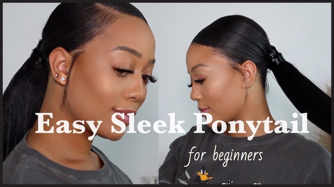 EASY SLEEK PONYTAIL TUTORIAL I NO GLUE