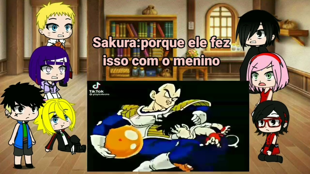 Familia Uzumaki e Uchiha reagindo ao gohan(part 1)