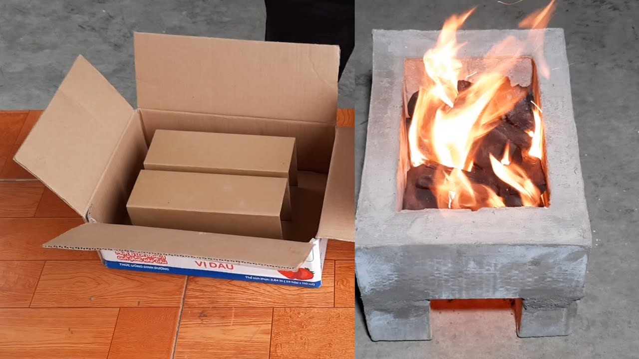 Making Cement Stoves from Cartons and Concrete