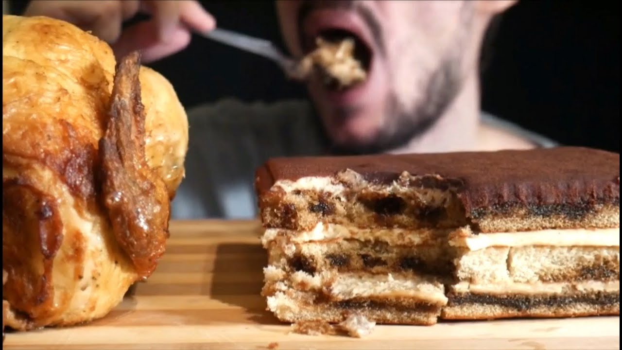 TIRAMISÙ + POLLO MUKBANG ITA ASMR | YOUTUBO ANCHE IO OMAGGIO |  *CHALLENGE EATING SHOW ITALIANO