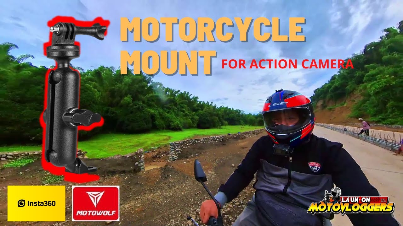MOTORCYCLE MOUNT FOR ACTION CAMERAS | INSTA360 ONE X2 | MOTOWOLF | BAUANG-SAN JUAN BYPASS ROAD