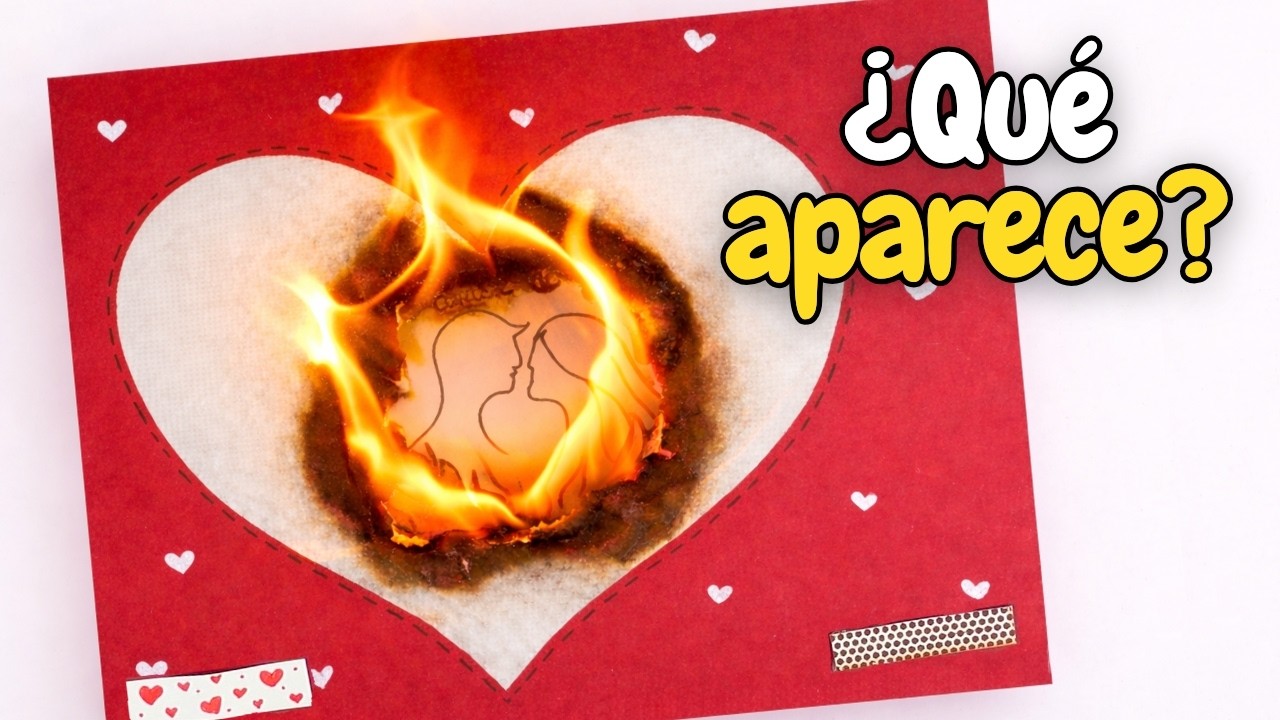 Tarjeta de San Valentín que arde con amor ❤️🔥 | Manualidad original 14 Febrero