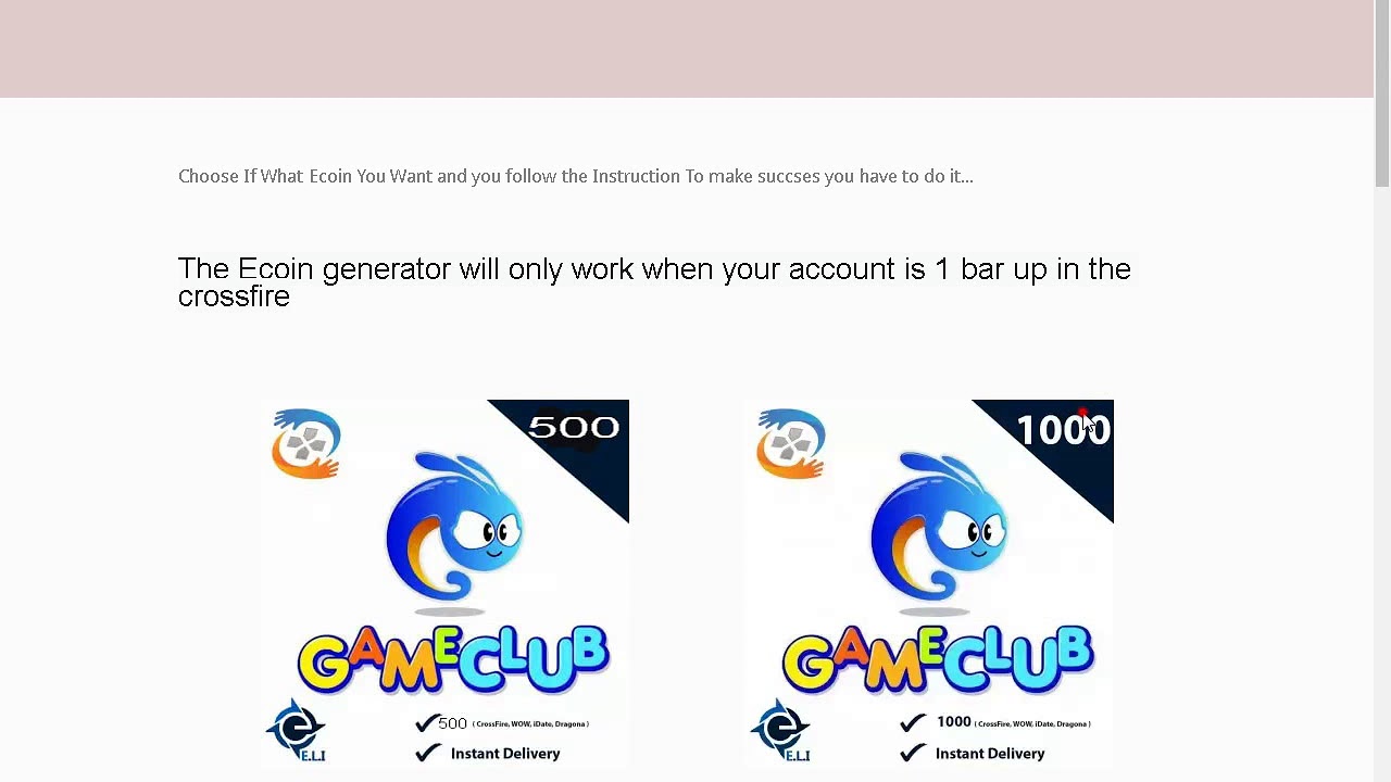 Free ecoin generator