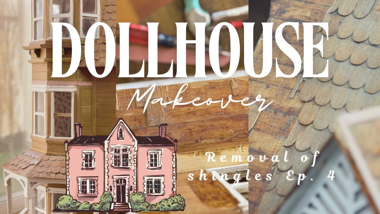 A Dollhouse Roof and a look how far this Miniature Makeover has come!